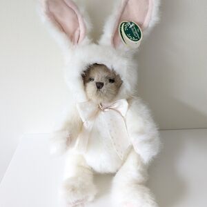 Bearington Collection White Bunny Costume Teddy Bear